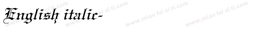 English italic字体转换